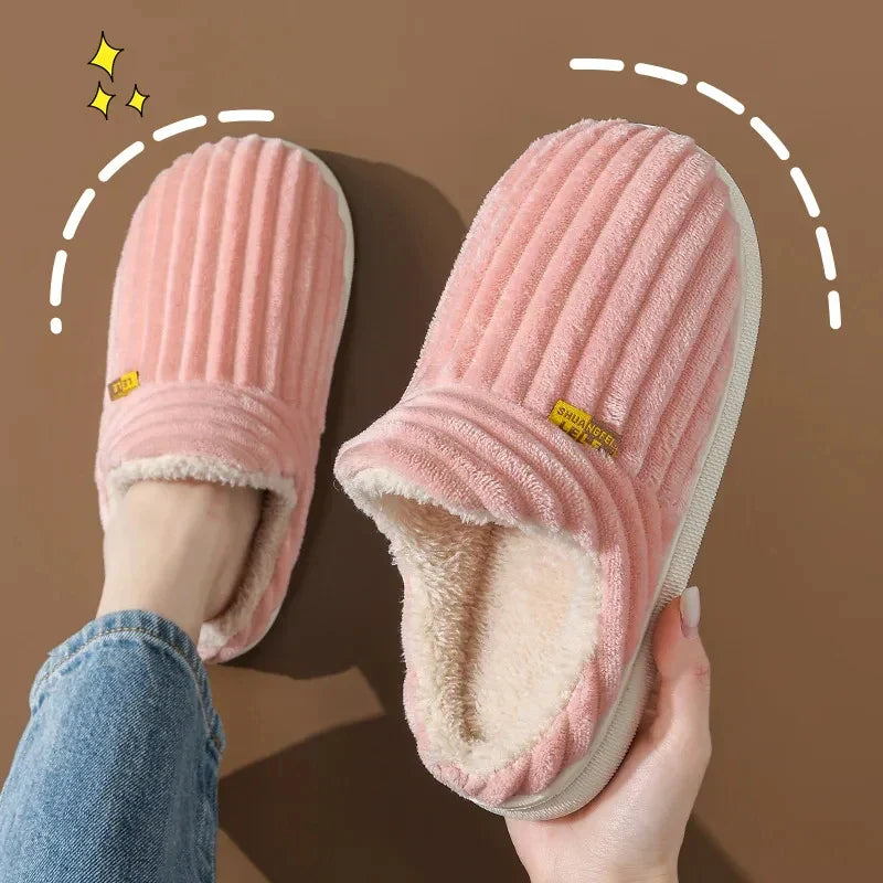 Womens Faux Fur Slide Slippers Soft Warm Indoor Shoes