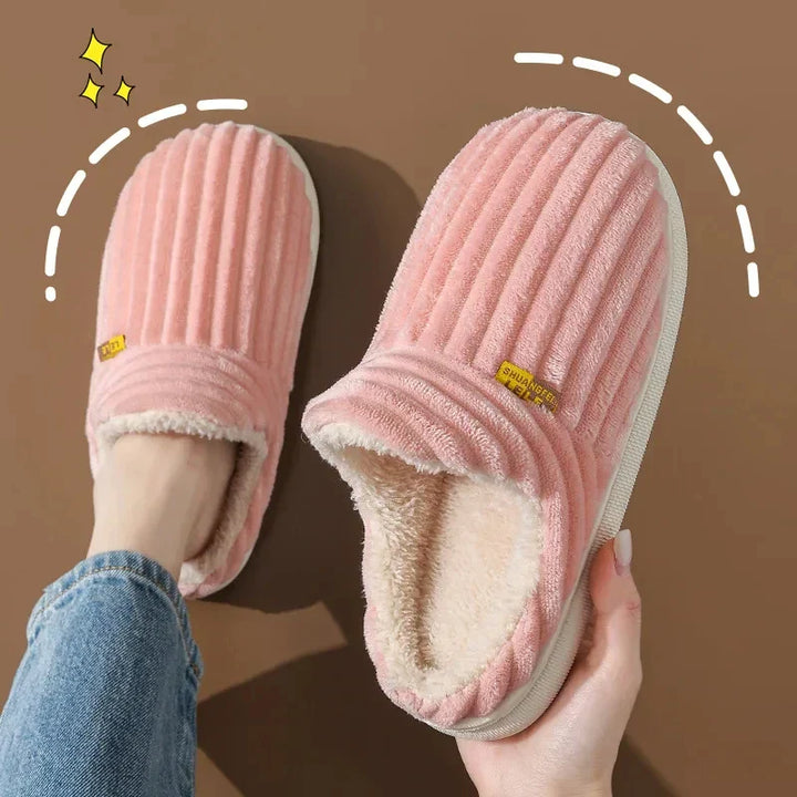 Womens Faux Fur Slide Slippers Soft Warm Indoor Shoes