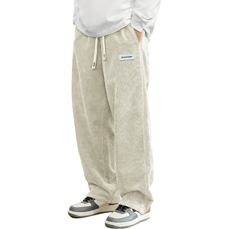 Mens Corduroy Casual Pants Relaxed Fit