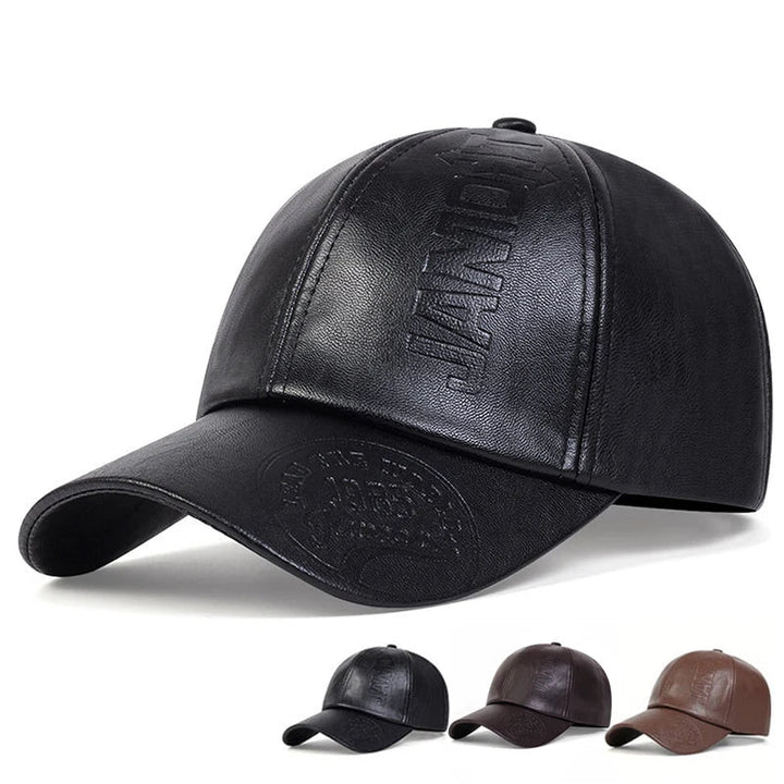 Unisex Leather Baseball Cap Adjustable Fit - BritishMode