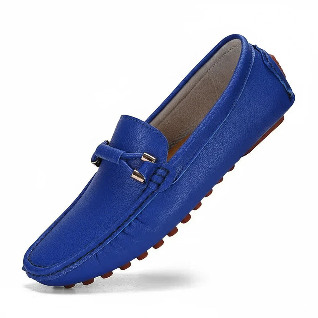 Mens Slip-On Moccasin Shoes Genuine Leather - BritishMode