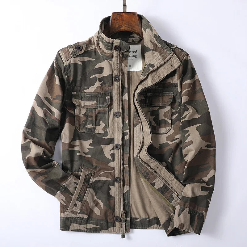 Mens Cargo Jacket Classic Fit Durable Material