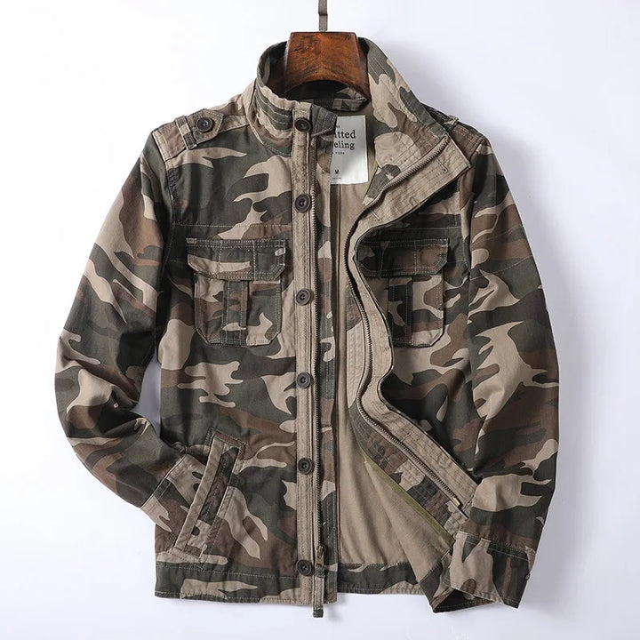 Mens Cargo Jacket Classic Fit Durable Material