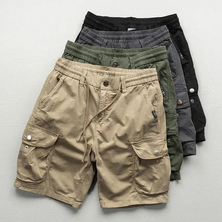 Mens Cargo Shorts Breathable Cotton Casual Fit with Pockets - BritishMode