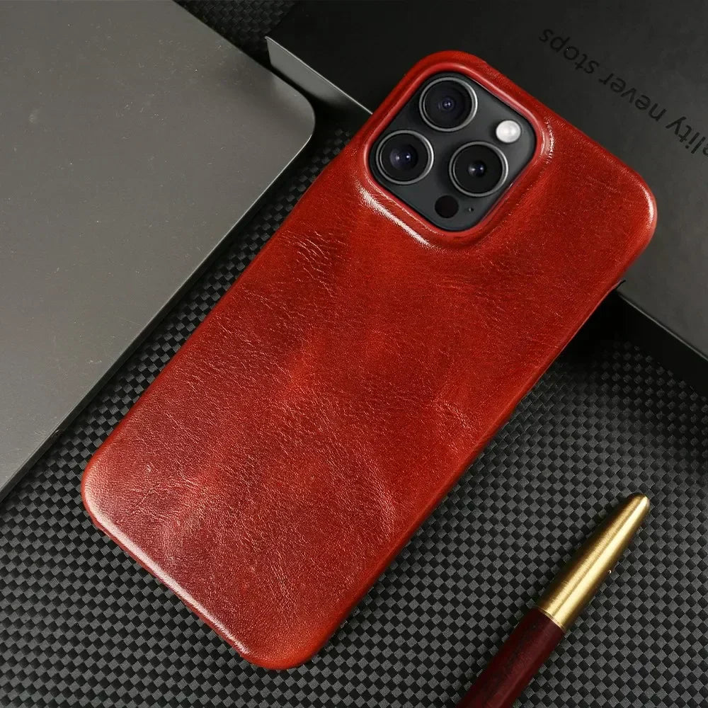 Unisex Leather Phone Case Genuine Handmade