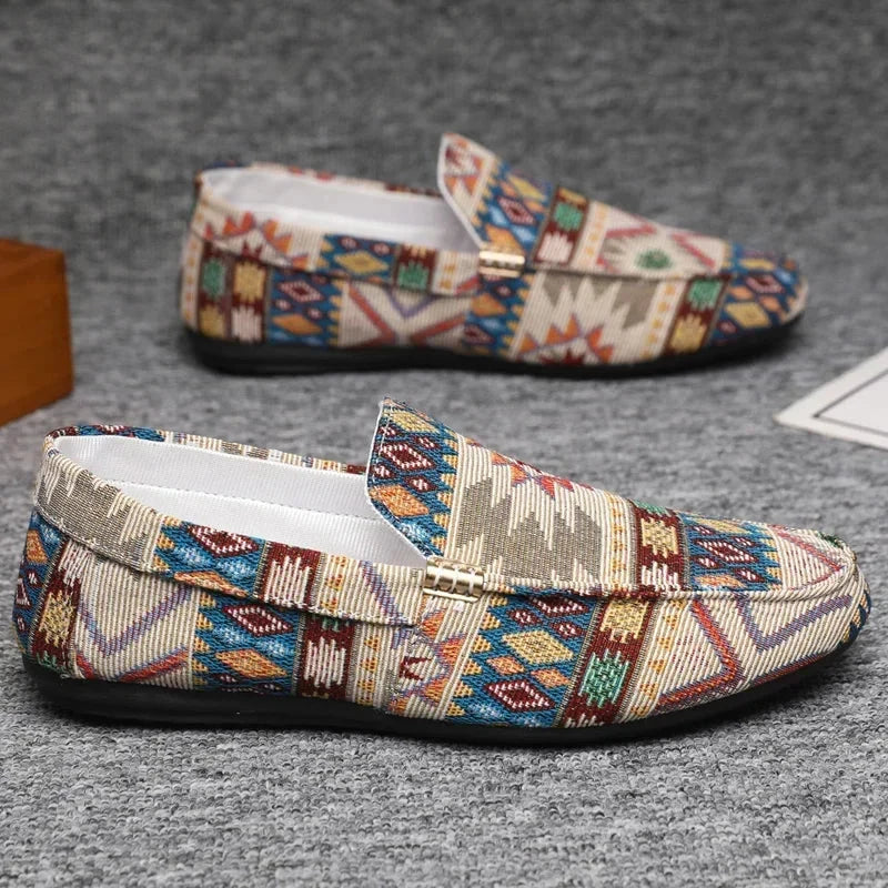Mens Canvas Loafers Lightweight Casual Slip-On Shoes