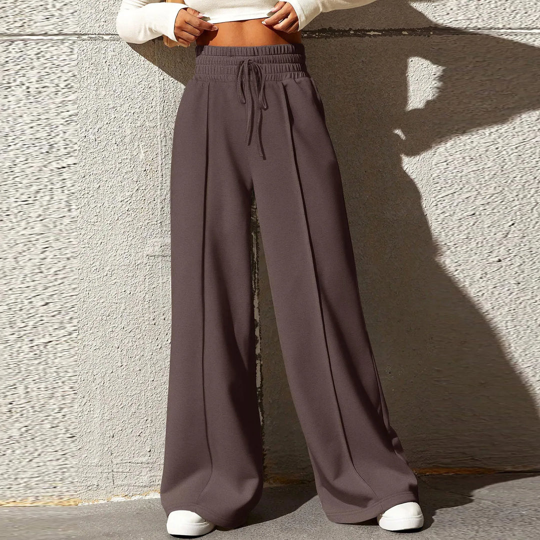 Womens Wide Leg Joggers with Elastic Waist Comfortable Fit