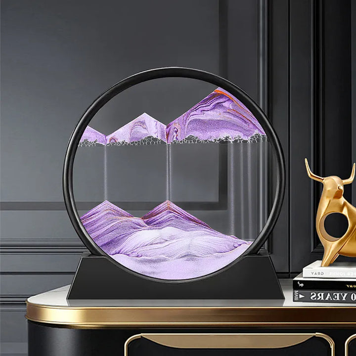 Decorative Glass Hourglass with Flowing Sand - BritishMode