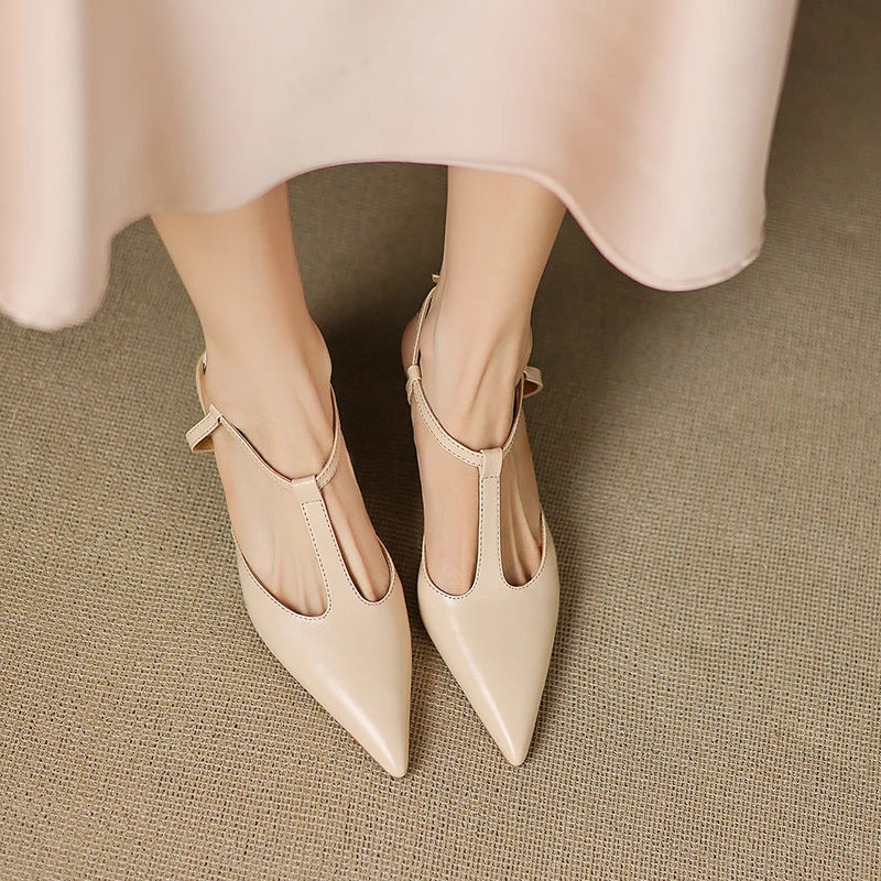 Womens Heels Genuine Leather Classic Fit