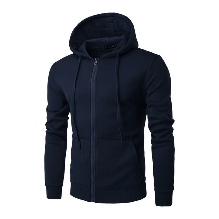 Mens Athletic Zip Hoodie Slim Fit