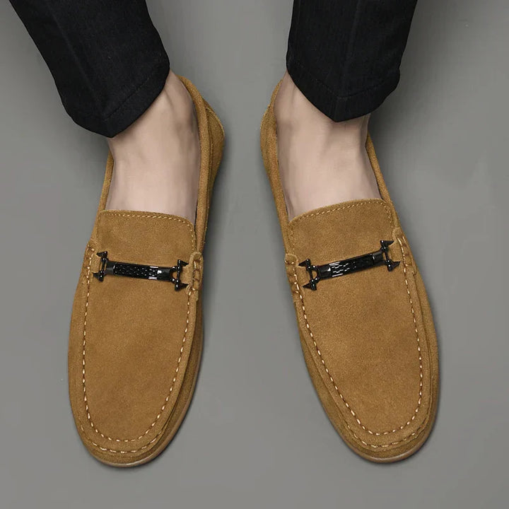 Mens Loafers Suede Slip-On