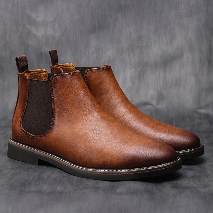 Mens Chelsea Boots Waterproof with Elastic Side Panels - BritishMode