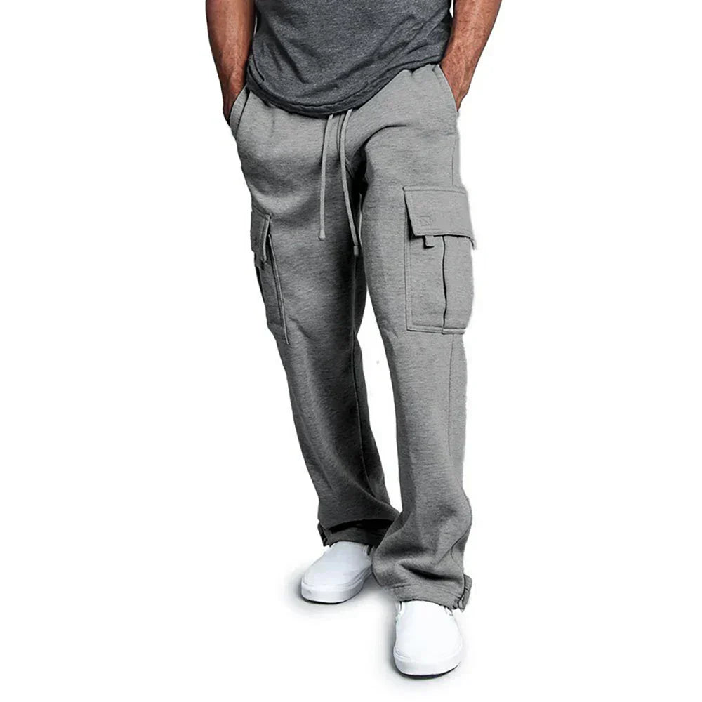 Mens Cargo Pants Multi-Pocket Relaxed Fit
