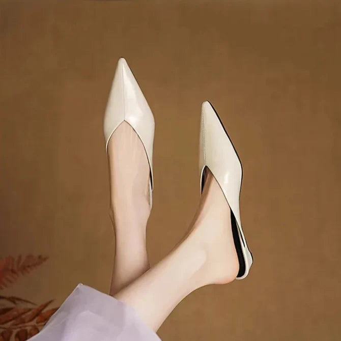 Womens Leather Mules Slip-On Comfortable Fit