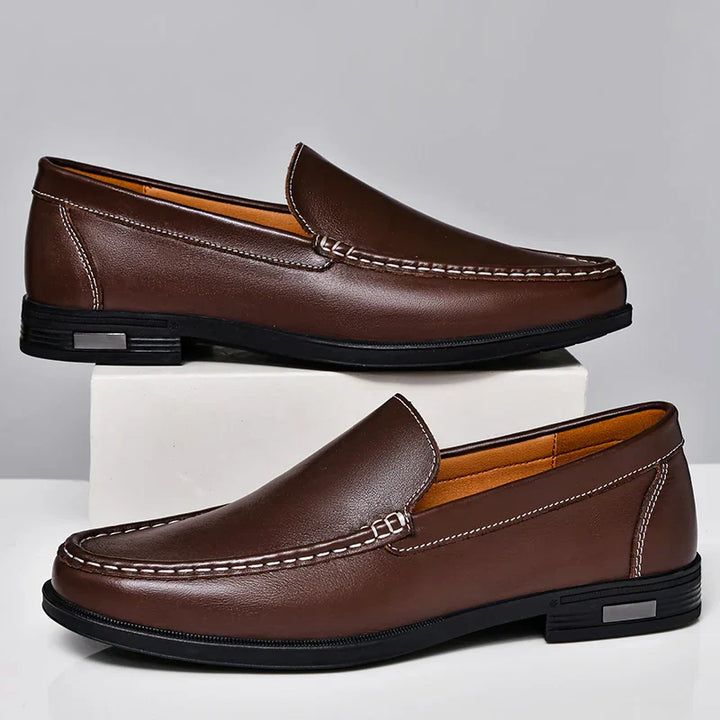 Mens Loafers Genuine Leather Slip-On