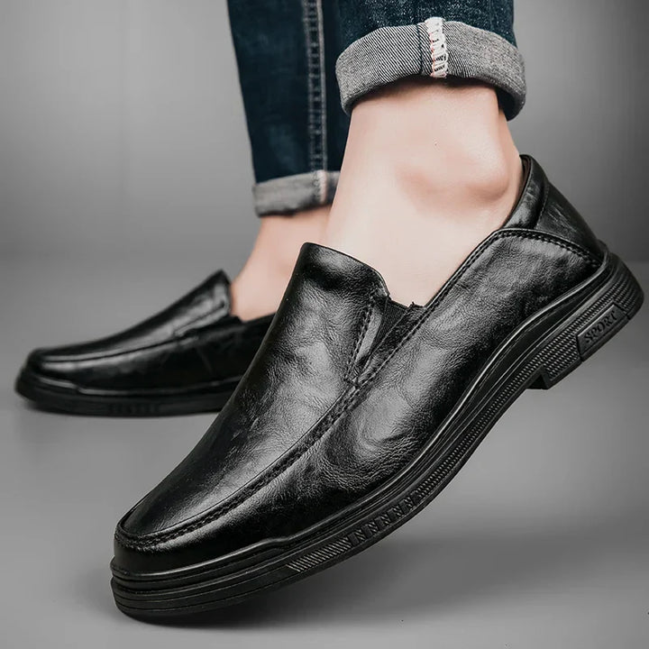 Mens Loafers Genuine Leather Slip-On
