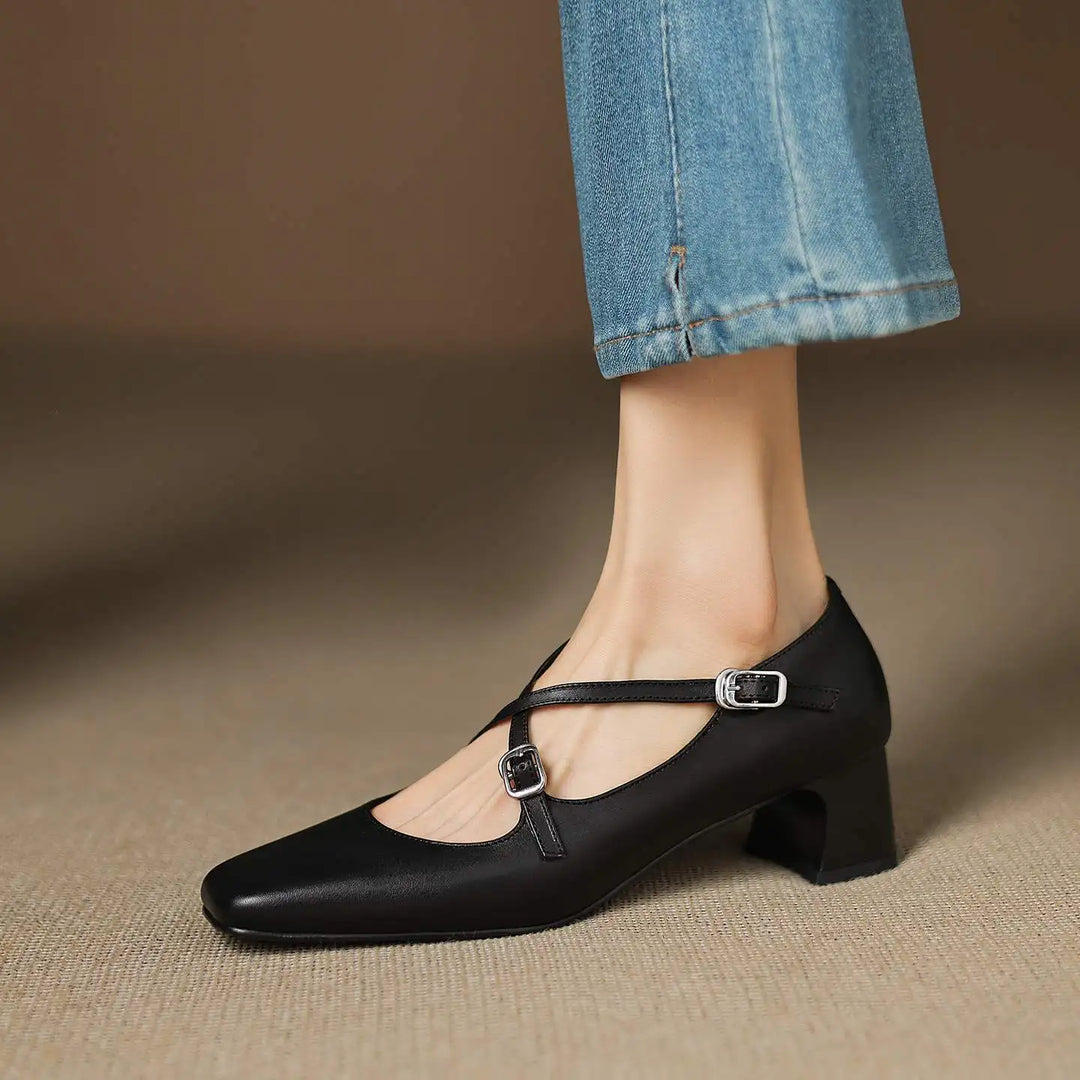 Womens Leather Heels Genuine Leather Classic Fit