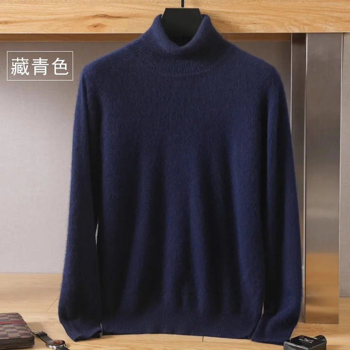 Mens Cashmere Crew Neck Sweater Soft Fit