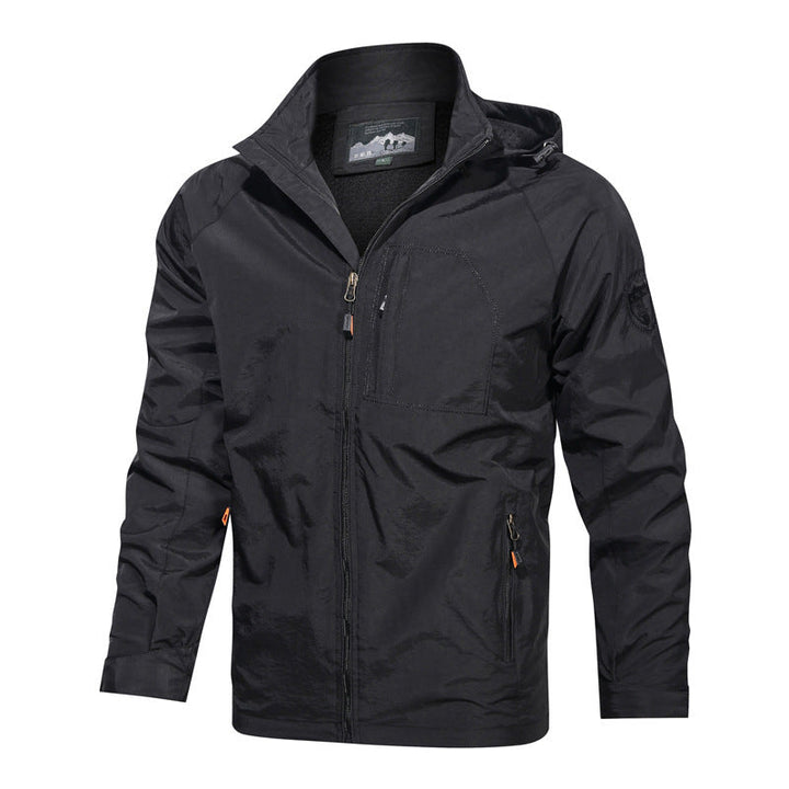 Mens Hoodie Jacket Water Resistant Casual Fit