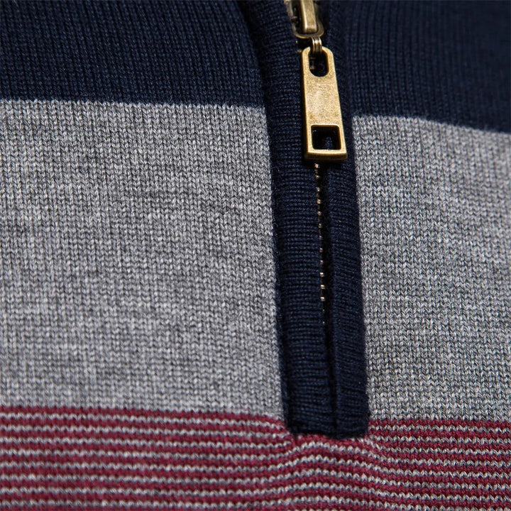 Mens Quarter-Zip Sweater Knit Regular Fit