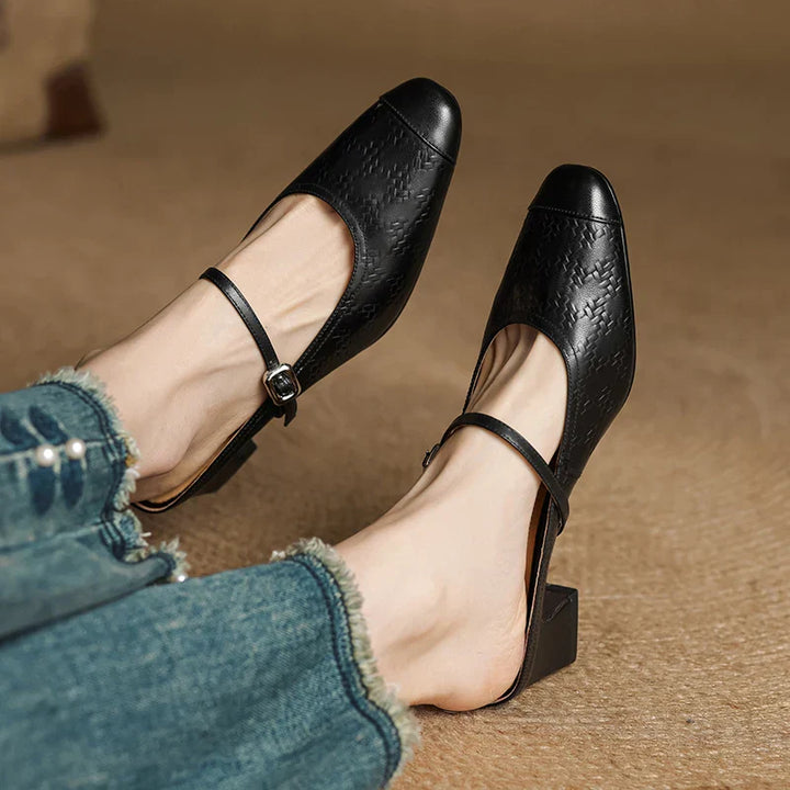 Womens Leather Mules Genuine Leather Slip-On