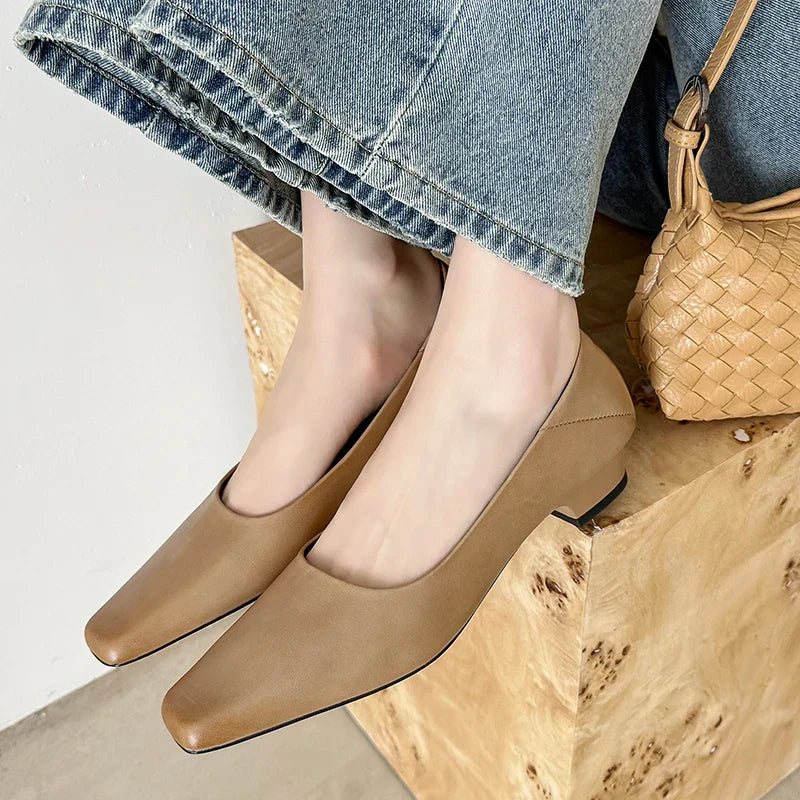 Womens Genuine Leather Pumps Classic Fit