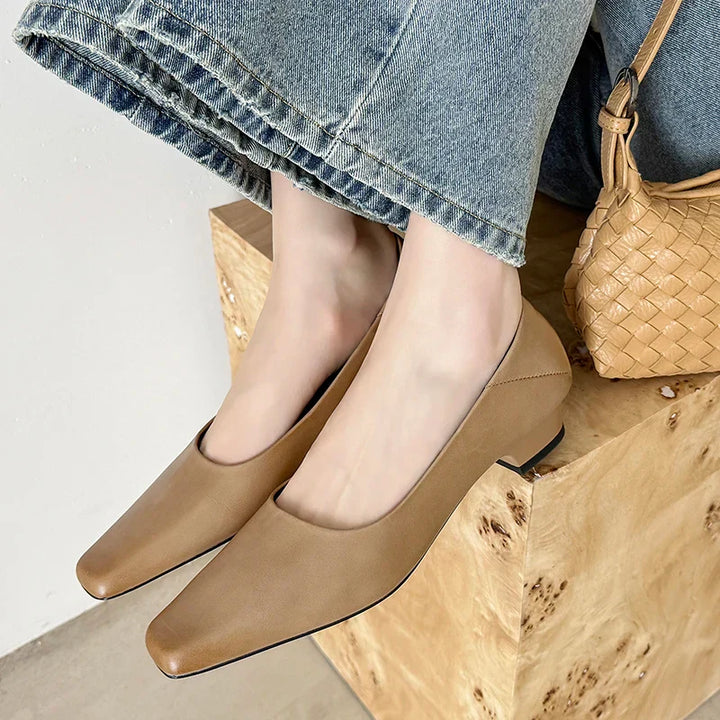 Womens Genuine Leather Pumps Classic Fit