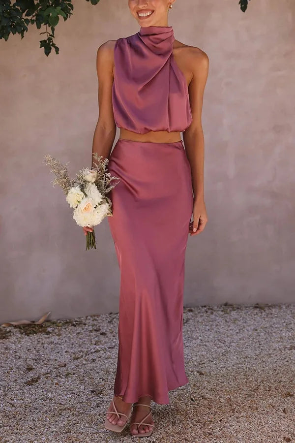 Womens Summer Outfit Silky Fabric Elegant Style - BritishMode
