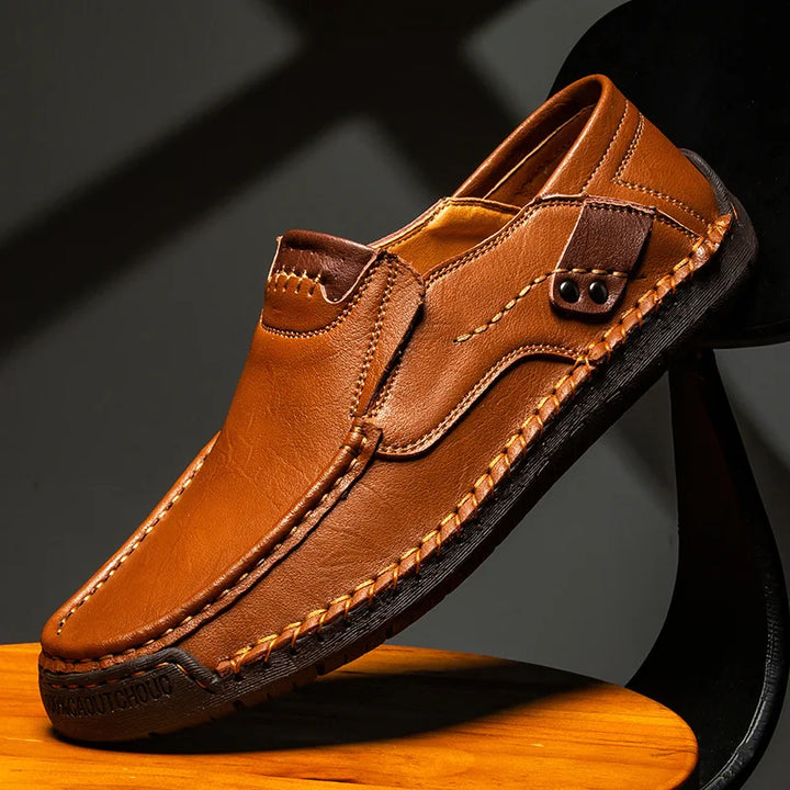 Mens Loafers Genuine Leather Slip-On