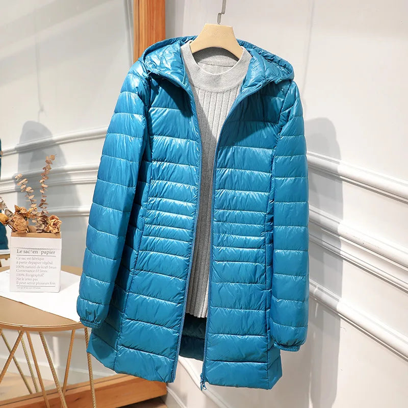 Womens Insulated Down Parka Warm Lightweight Fit