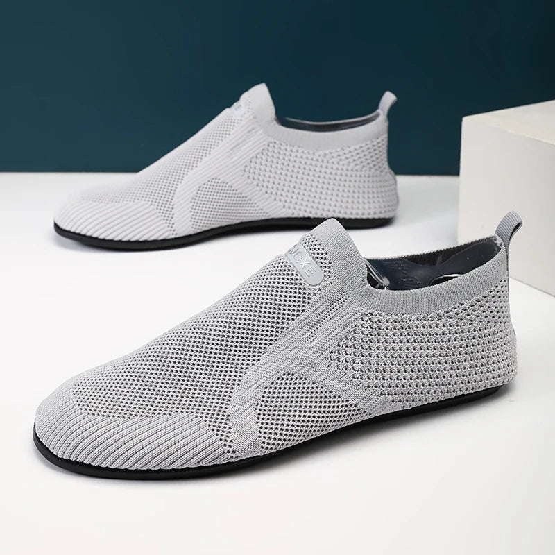 Mens Loafers Mesh Upper Slip-On