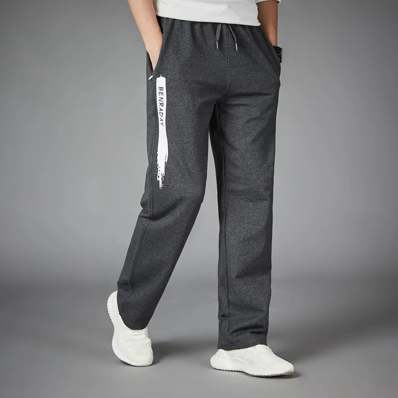 Mens Jogger Pants Comfortable Fit Striped