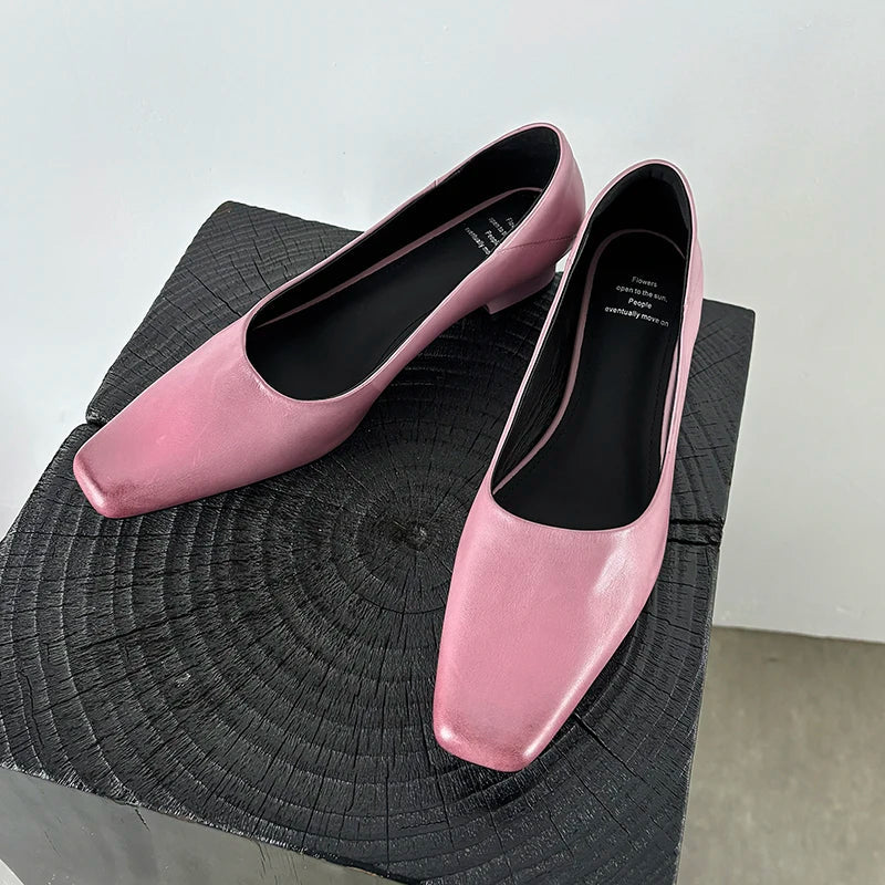 Womens Genuine Leather Pumps Classic Fit