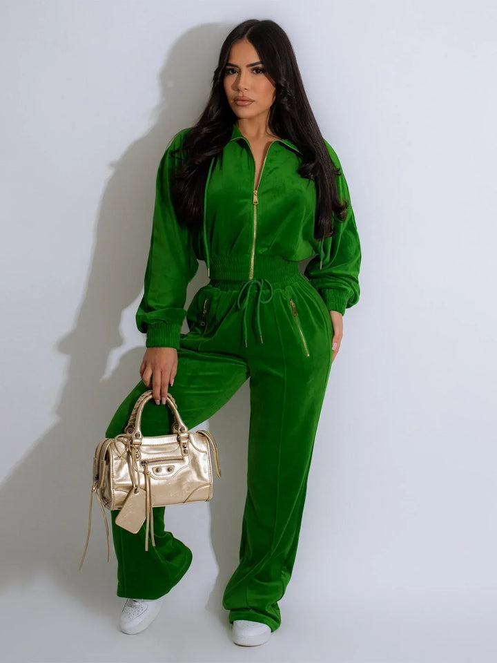 Womens 2-Piece Fleece Tracksuit Soft Fit