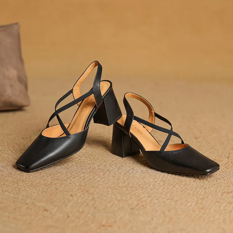 Womens Heels Genuine Leather Classic Fit