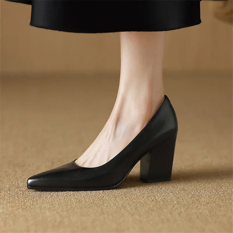 Womens Heels Genuine Leather Classic Fit