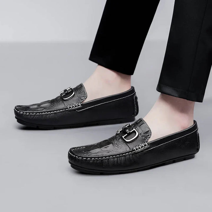 Mens Loafers Genuine Leather Slip-On