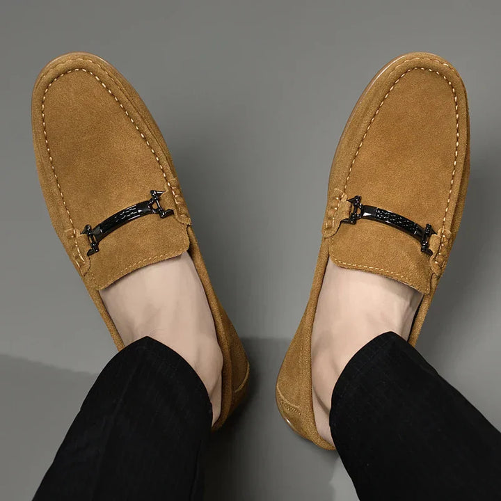 Mens Loafers Suede Slip-On