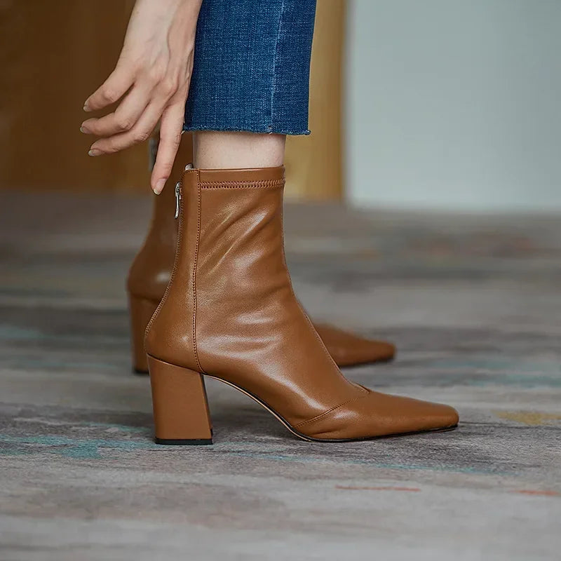 Womens Ankle Boots Leather Classic Fit
