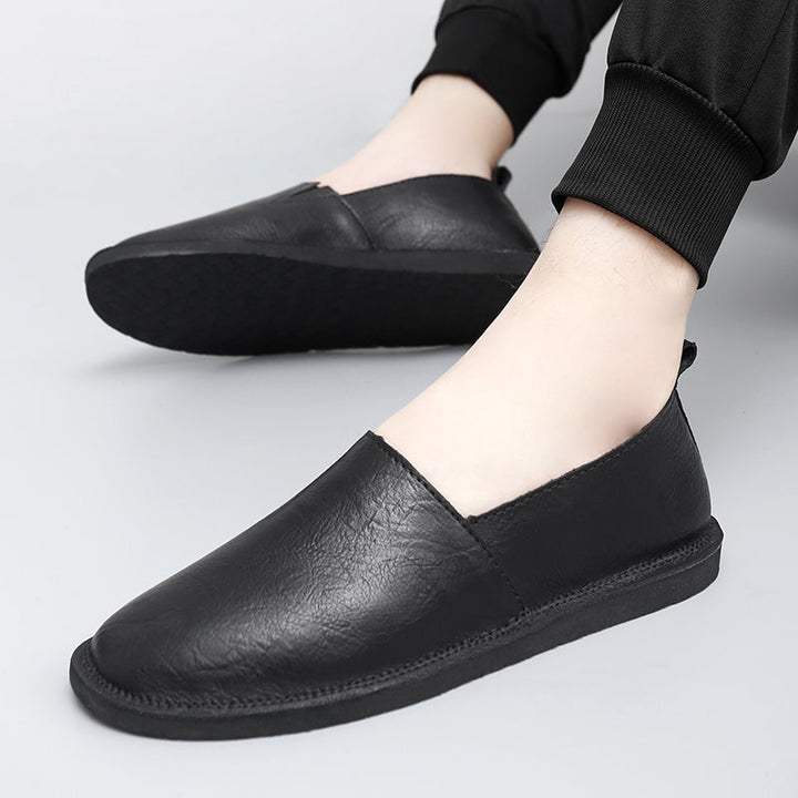 Mens Loafers Genuine Leather Slip-On