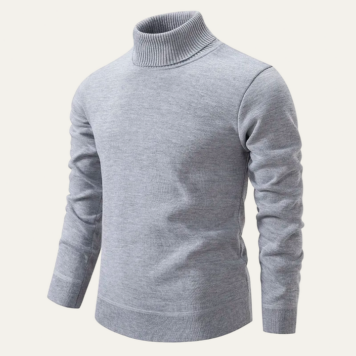 Mens Turtleneck Sweater Fitted Classic Style