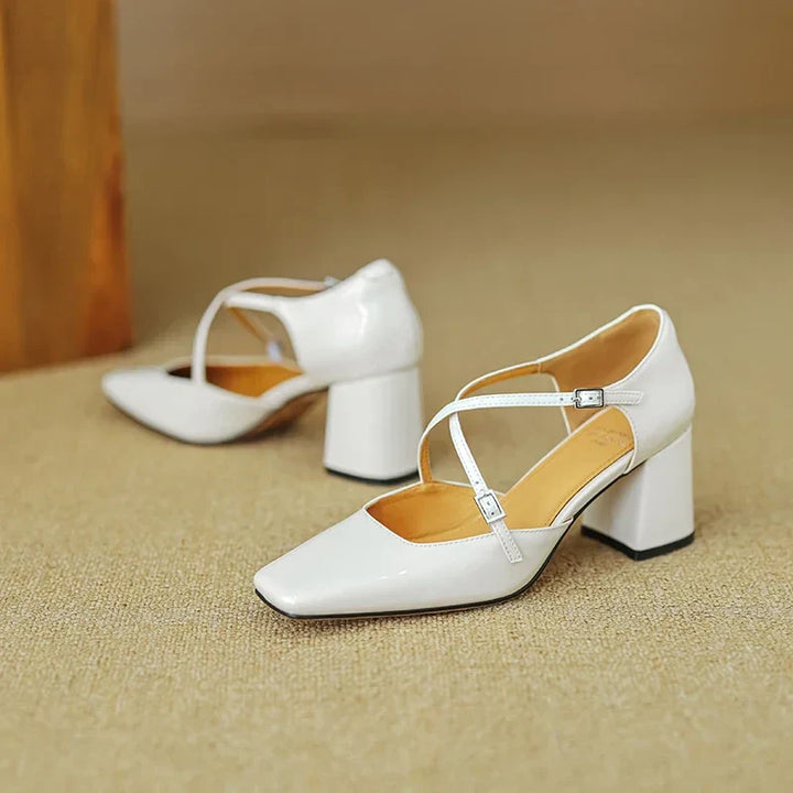 Womens Genuine Leather Heels Classic Fit