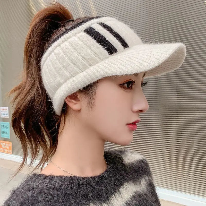 Womens Cable Knit Hat Warm