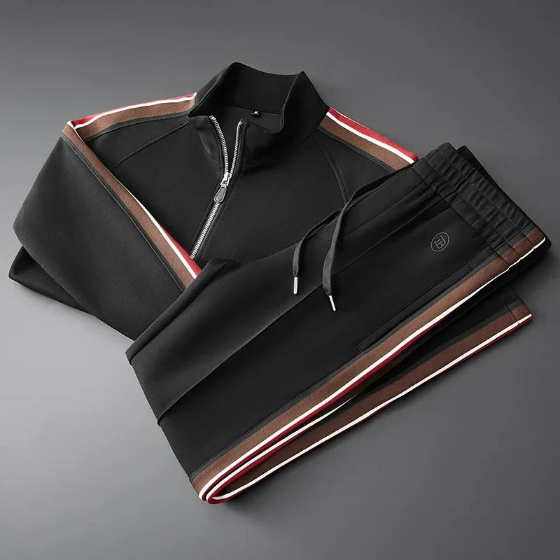 Mens Tracksuit Set Zip-Up Comfortable Fit