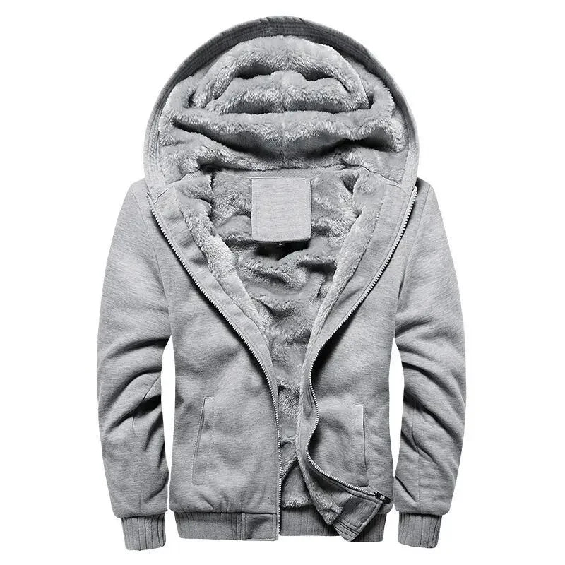 Unisex Quilted Fleece Jacket with Hooded Design