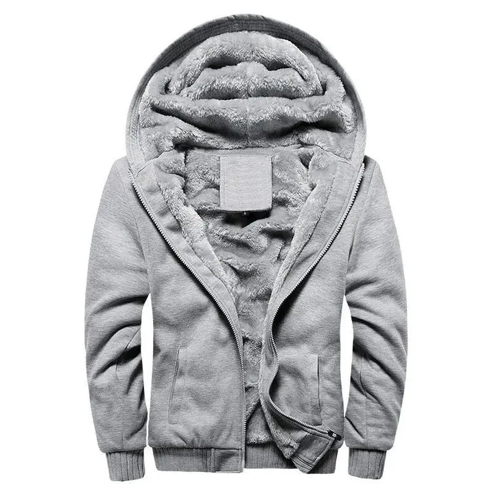 Unisex Quilted Fleece Jacket with Hooded Design