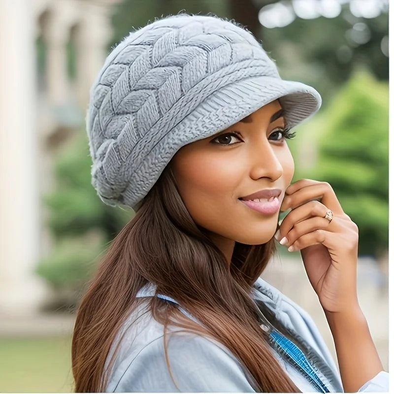 Womens Beanie Hat Knit Warm Cold Weather