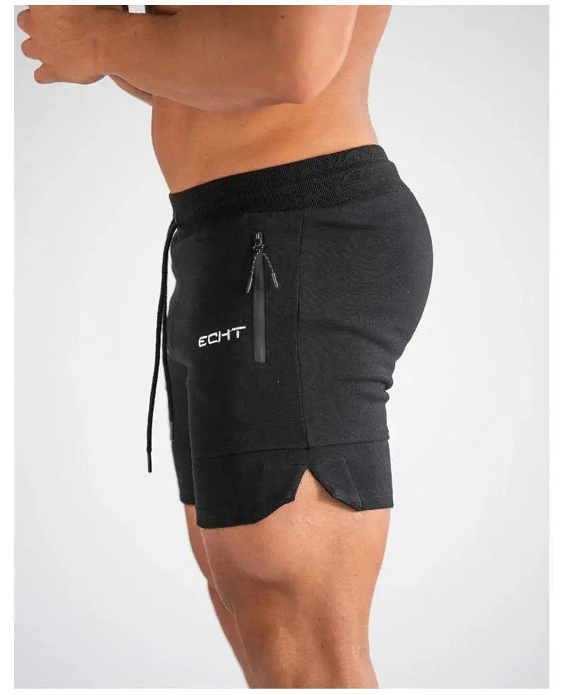Mens Sports Shorts with Zippered Pockets Athletic Fit