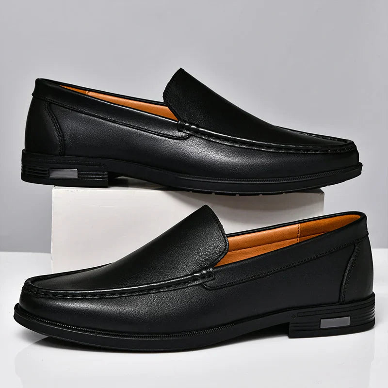 Mens Loafers Genuine Leather Slip-On