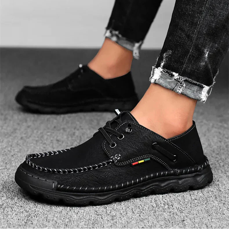 Mens Leather Shoes Genuine Leather Slip-On